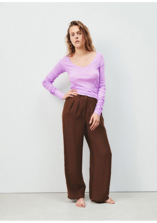 AMERICAN VINTAGE PANTALON DETOWN BROWNIE