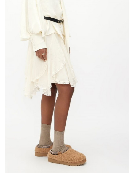 UGG ZUECO TASMAN MAX CURLY CHESTNUT