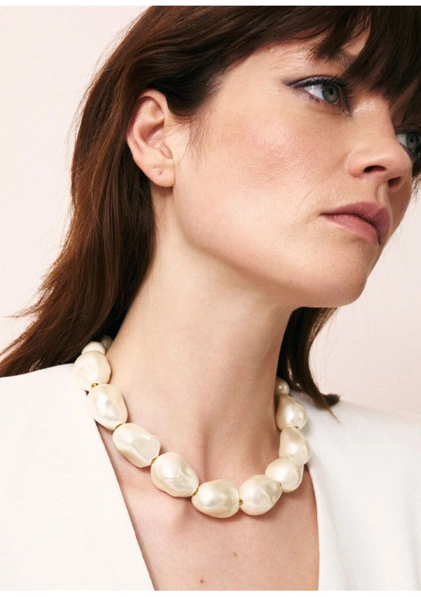 VANESSA BARONI COLLAR BIG ORGANIC PEARL