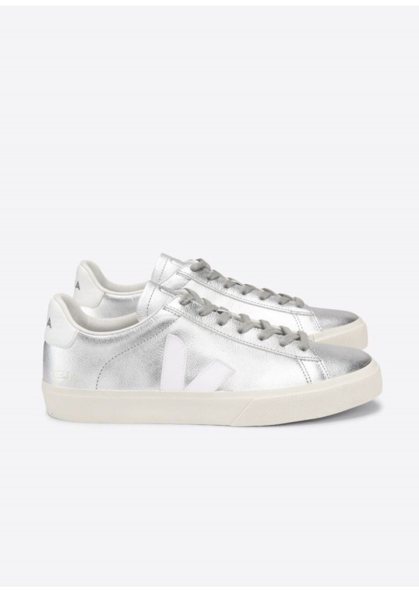 VEJA CAMPO LEATHER SILVER WHITE VEJA CAMPO LEATHER SILVER WHITE