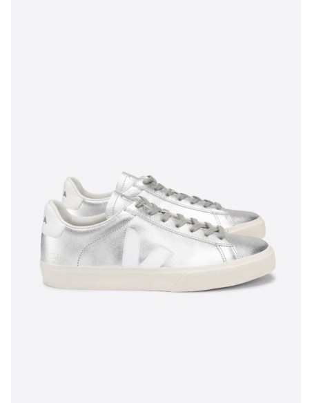 VEJA CAMPO LEATHER SILVER WHITE VEJA CAMPO LEATHER SILVER WHITE
