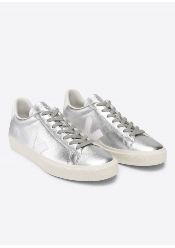 VEJA CAMPO LEATHER SILVER WHITE VEJA CAMPO LEATHER SILVER WHITE