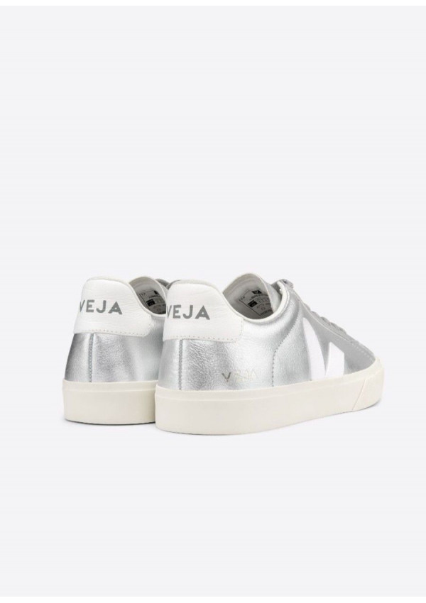 VEJA CAMPO LEATHER SILVER WHITE VEJA CAMPO LEATHER SILVER WHITE