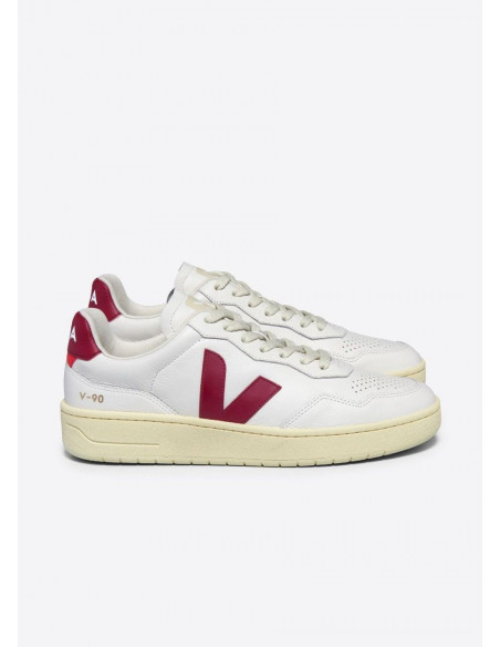 VEJA V-90 LEATHER EXTRA WHITE MARSALA