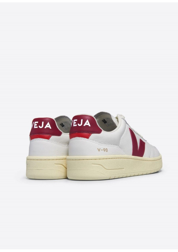 VEJA V-90 LEATHER EXTRA WHITE MARSALA