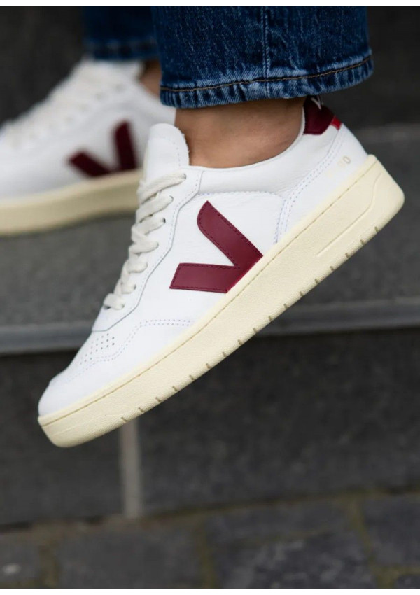 VEJA V-90 LEATHER EXTRA WHITE MARSALA