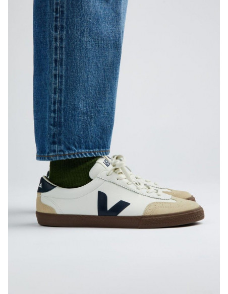 VEJA VOLLEY O.T LEATHER WHITE NAUTICO BARK
