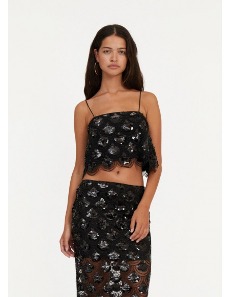 ROTATE TOP NEGRO LENTEJUELAS