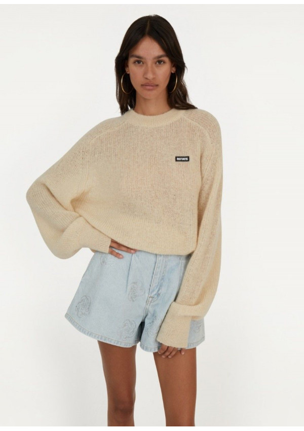 ROTATE JERSEY BEIGE LOGO