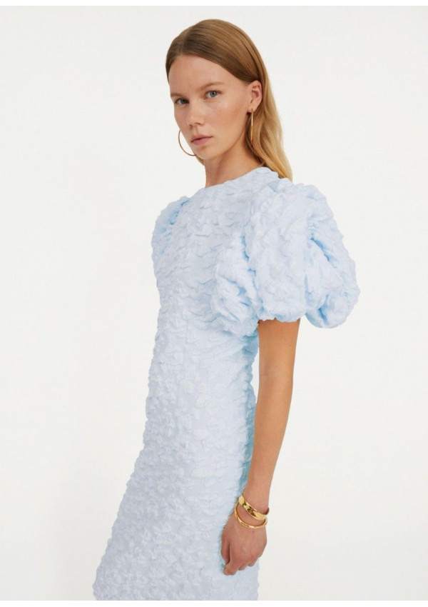 ROTATE VESTIDO JACQUARD AZUL