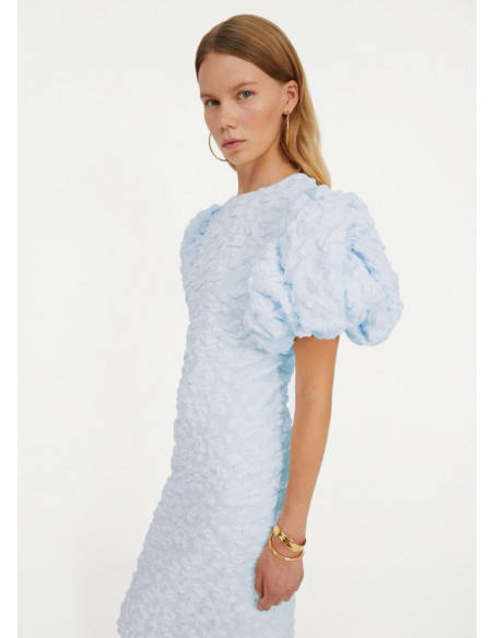 ROTATE VESTIDO JACQUARD AZUL