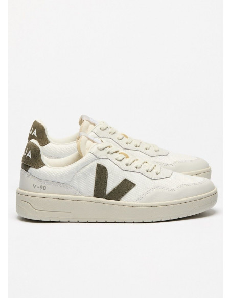 VEJA V-90 B MESH WHITE KAKI