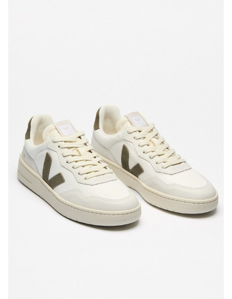 VEJA V-90 B MESH WHITE KAKI
