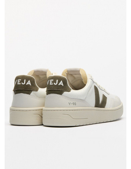VEJA V-90 B MESH WHITE KAKI