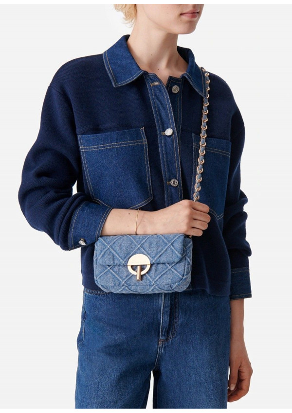 VANESSA BRUNO BOLSO SMALL DENIM MOON