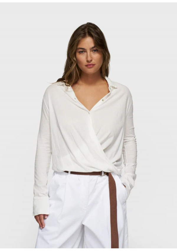 10 DAYS BLUSA WRAP BLANCA