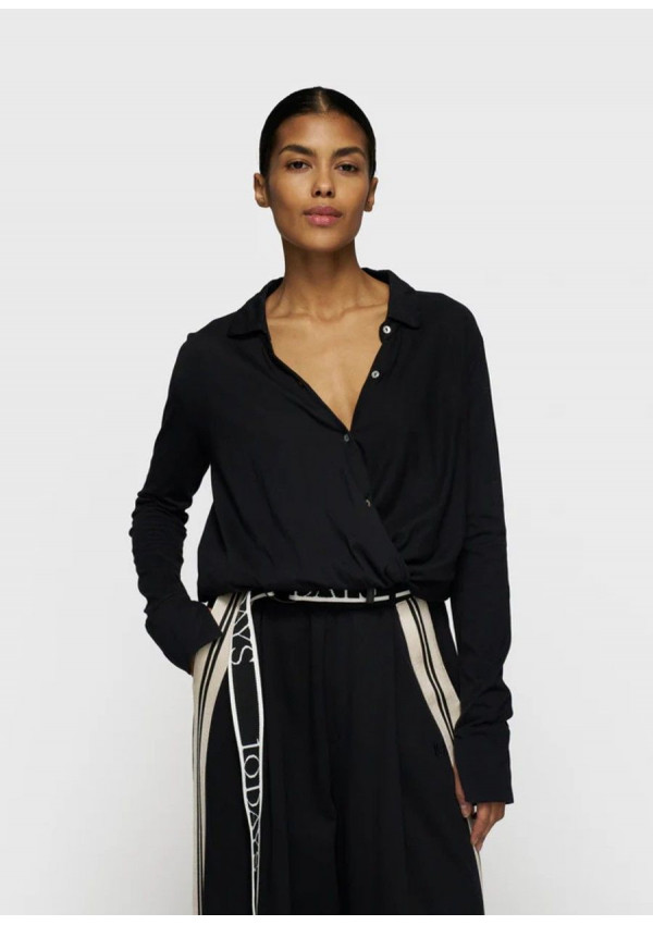 10 DAYS BLUSA WRAP NEGRA