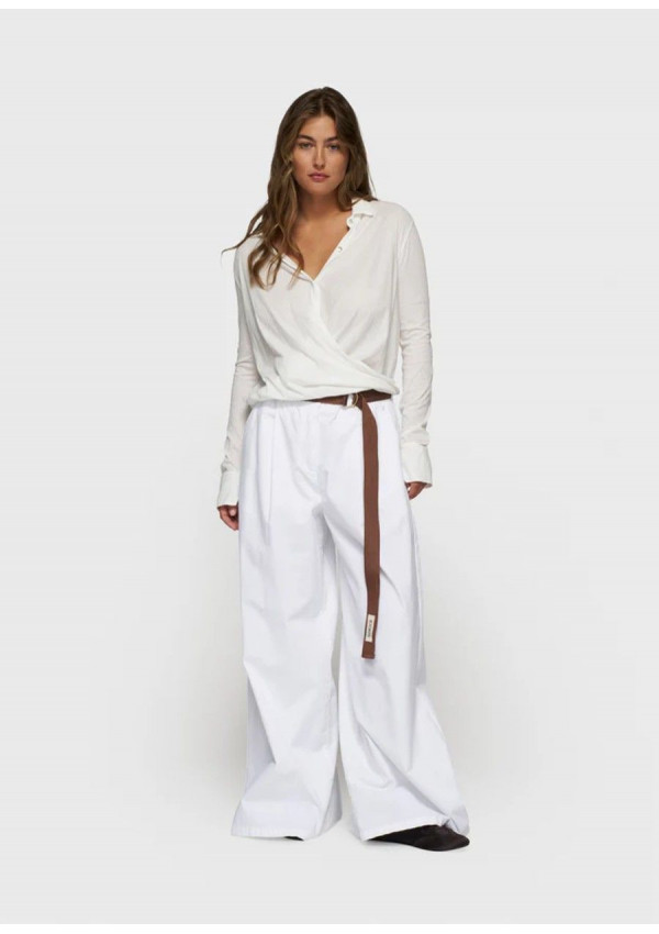 10 DAYS PANTALON WIDE TWILL BLANCO