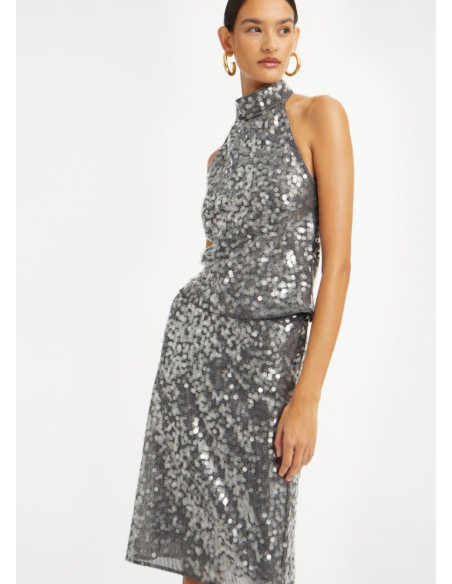 ROTATE FALDA MIDI LENTEJUELAS ROTATE FALDA MIDI LENTEJUELAS