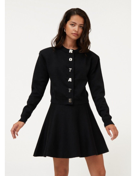 ROTATE CARDIGAN FIRM NEGRO ROTATE CARDIGAN FIRM NEGRO