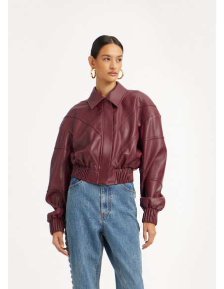 ROTATE BOMBER JACKET BURDEOS ROTATE BOMBER JACKET BURDEOS