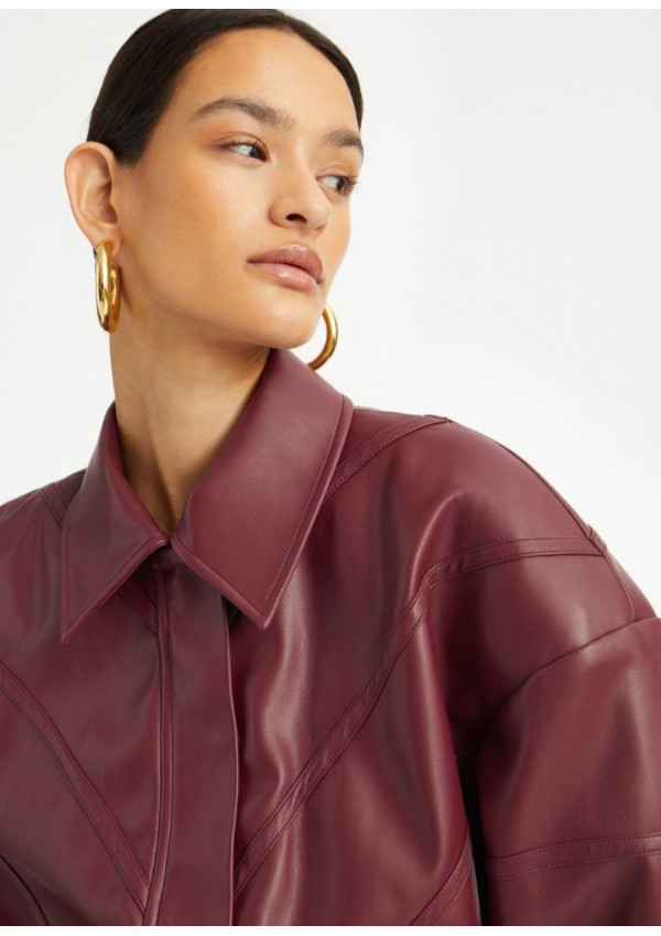 ROTATE BOMBER JACKET BURDEOS ROTATE BOMBER JACKET BURDEOS