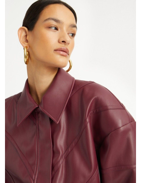 ROTATE BOMBER JACKET BURDEOS ROTATE BOMBER JACKET BURDEOS