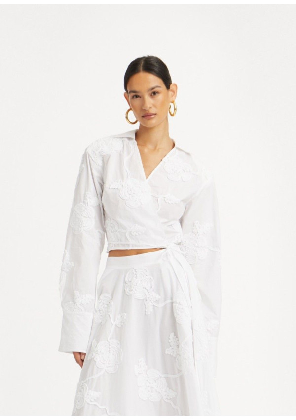 ROTATE CAMISA FLORES BLANCA