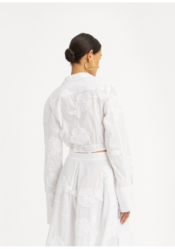 ROTATE CAMISA FLORES BLANCA