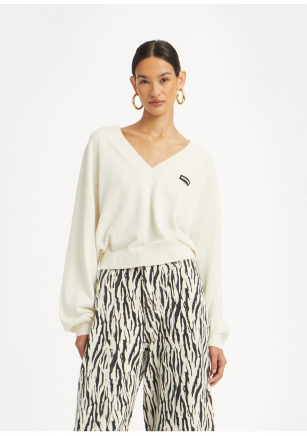 ROTATE JERSEY V-NECK CRUDO