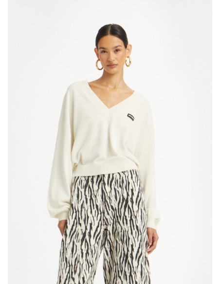 ROTATE JERSEY V-NECK CRUDO