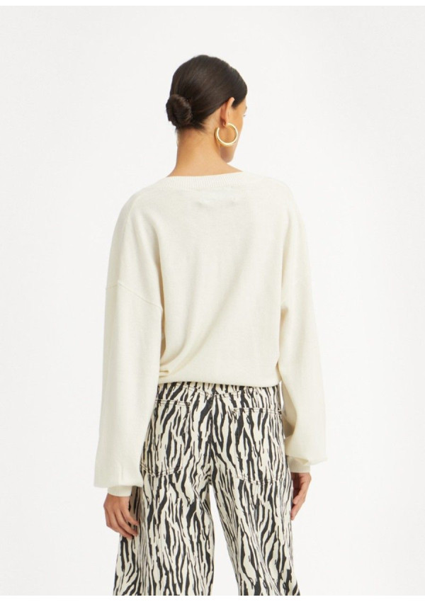 ROTATE JERSEY V-NECK CRUDO