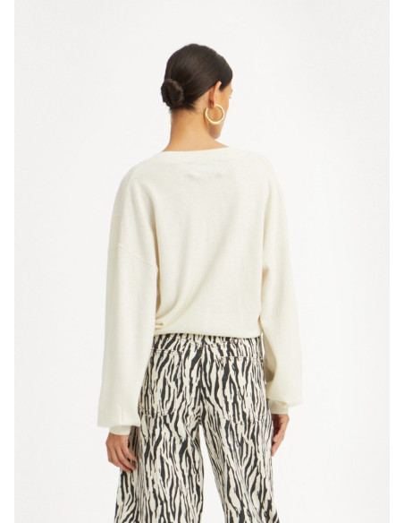 ROTATE JERSEY V-NECK CRUDO