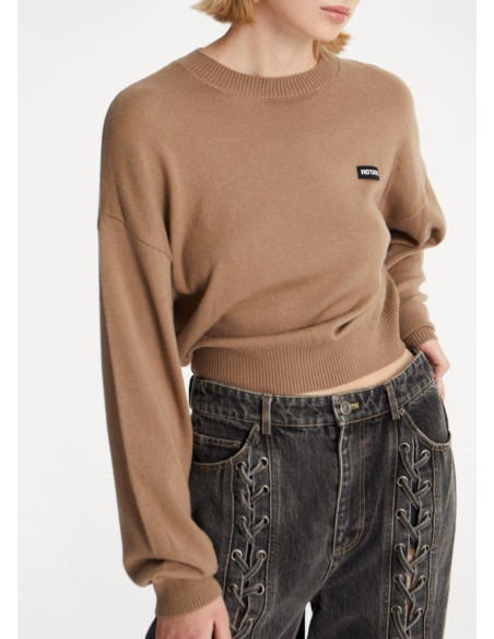 ROTATE JERSEY CREWNECK MARRON