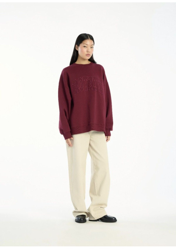 ROTATE SUDADERA HEAVY BURDEOS