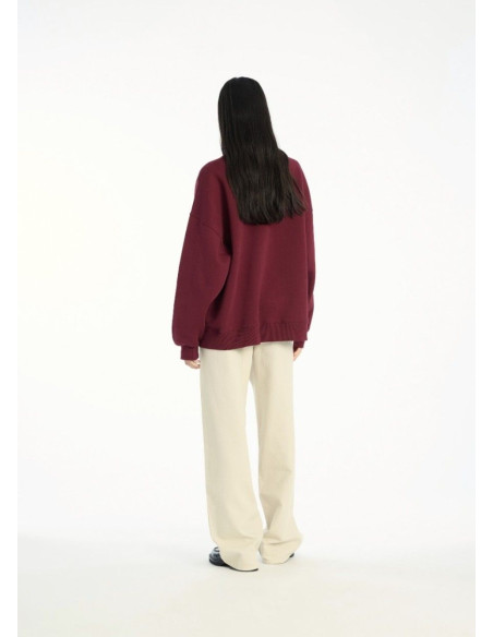 ROTATE SUDADERA HEAVY BURDEOS