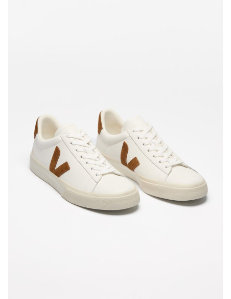 VEJA CAMPO LEATHER WHITE COGNAC