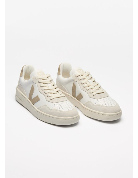 VEJA  V-90 O.T LEATHER WHITE TAUPE