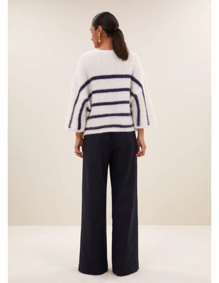 BY BAR JERSEY MARINE FLEUR STRIPE