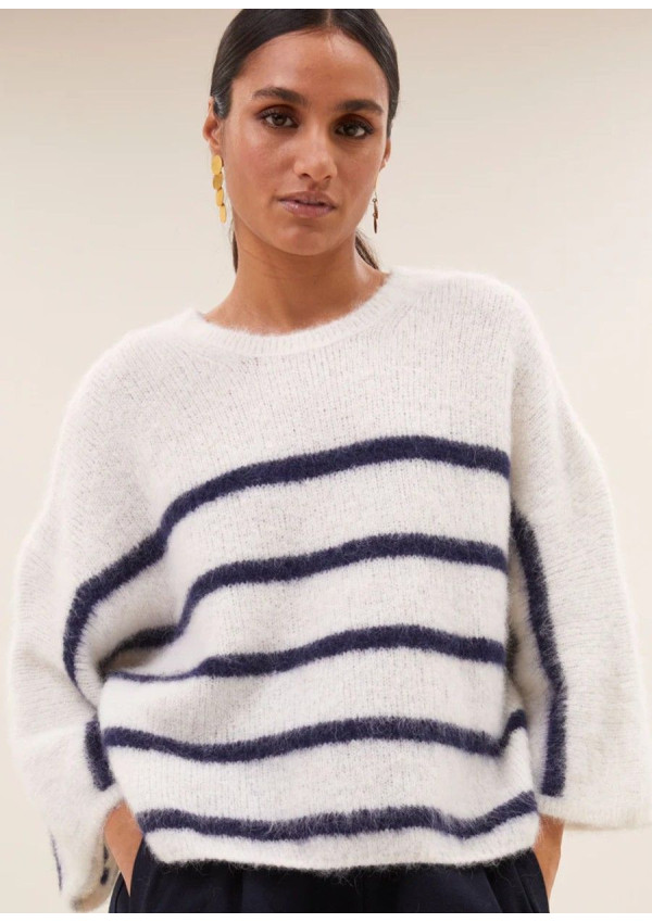 BY BAR JERSEY MARINE FLEUR STRIPE