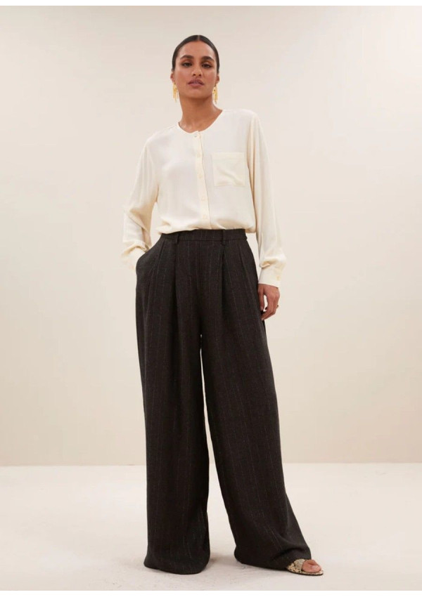 BY BAR PANTALONES LUREX GRIS