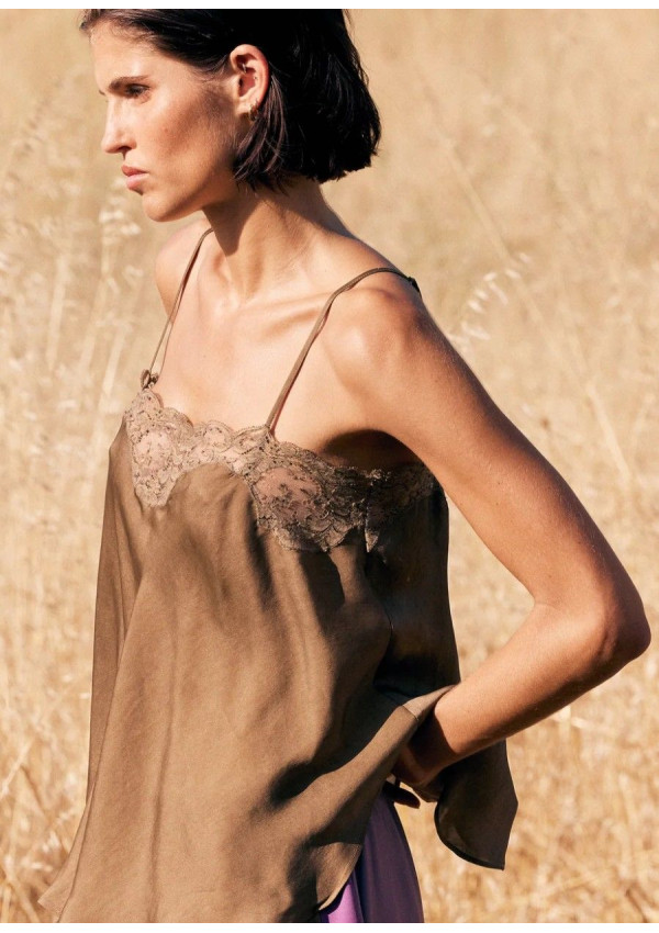 MES DEMOISELLES TOP MYSSY MARRON