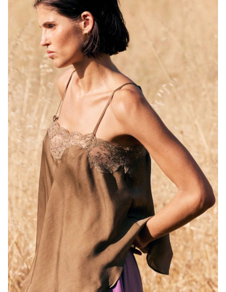 MES DEMOISELLES TOP MYSSY MARRON