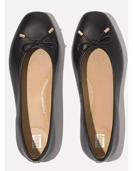 FITFLOP BAILARINA SOFT LEATHER BLACK