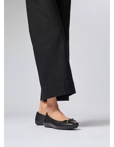 FITFLOP BAILARINA SOFT LEATHER BLACK