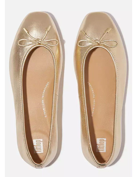 FITFLOP BAILARINA SOFT LEATHER PLATINE