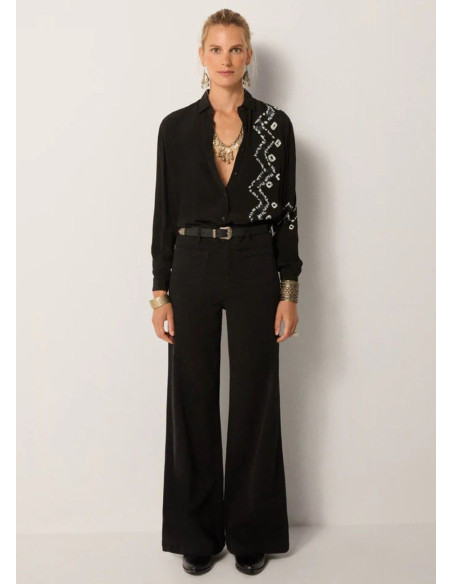 MAISON HOTEL PANTALON GIULETTA NEGRO