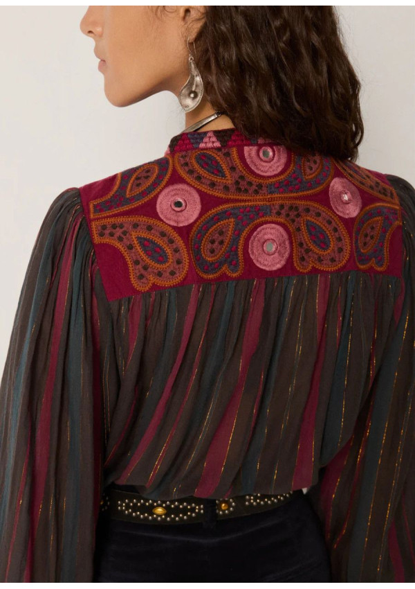 MAISON HOTEL BLUSA MEERA BURGUNDY