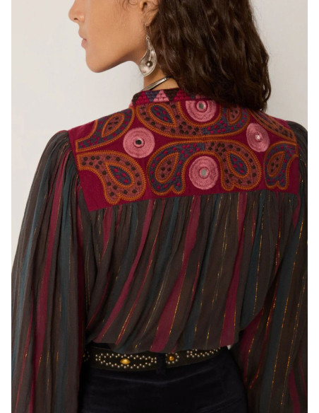 MAISON HOTEL BLUSA MEERA BURGUNDY