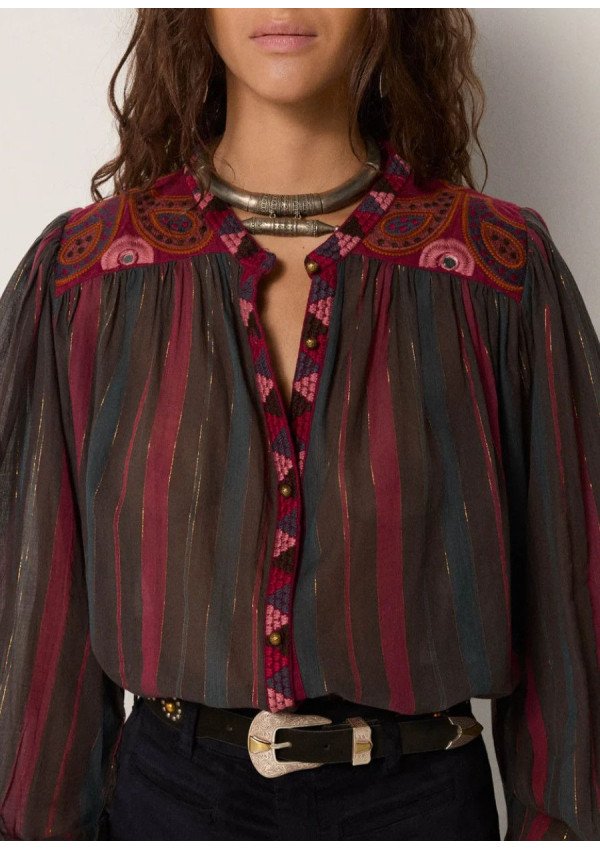 MAISON HOTEL BLUSA MEERA BURGUNDY